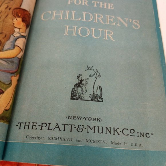 Vintage Poems For The Children's Hour Hardcover Book Nursery Art Room Decor - Picture 6 of 9